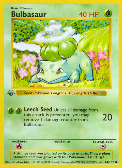 Carte Pokémon Bulbizarre
