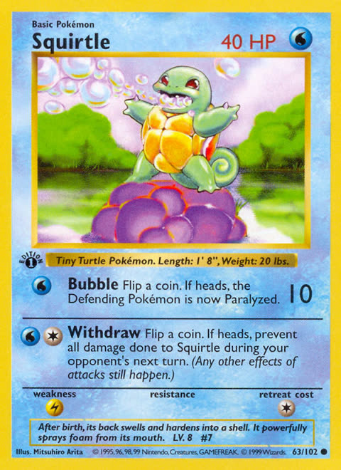 Carte Pokémon Carapuce